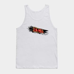 24 hours Neon Sign Design Tank Top